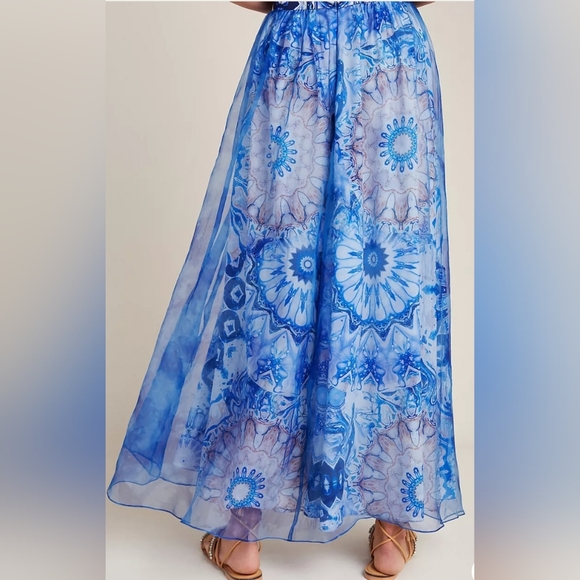 Anthropologie Siddhartha Bansal Swetha Silk Maxi Skirt MED NWT - C0727 - Picture 2 of 9